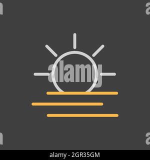 Summer sun heat vector icon. Weather sign Stock Vector Image & Art - Alamy