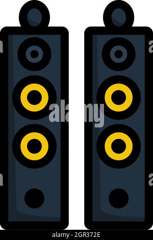 Audio System Speakers Icon Stock Vector