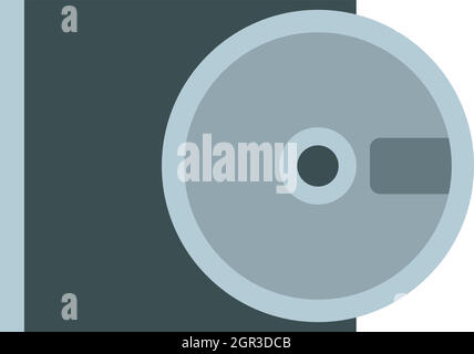 CD rom and disk icon flat style Stock Vector