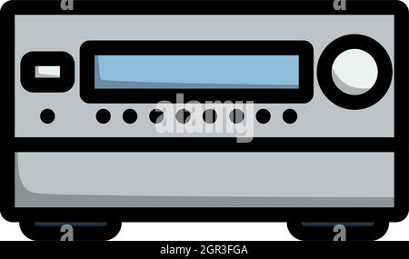 Home Theater Receiver Icon Stock Vector