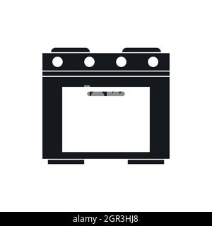 Gas stove icon, simple style Stock Vector