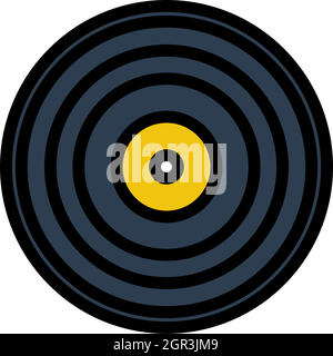 Analogue Record Icon Stock Vector