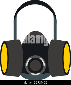 Respirator icon in flat style Stock Vector