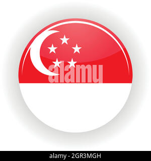 Singapore icon circle Stock Vector