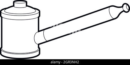 Pipe for vaping icon, outline style Stock Vector