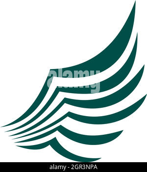 Birds wing with feathers icon, flat style Stock Vector Image & Art - Alamy