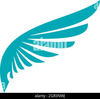 Angelic wing icon blue vector Stock Vector Image & Art - Alamy