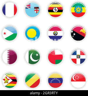 Flags set of the world Stock Vector