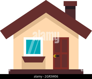 Suburban house in flat design style Stock Vector Image & Art - Alamy