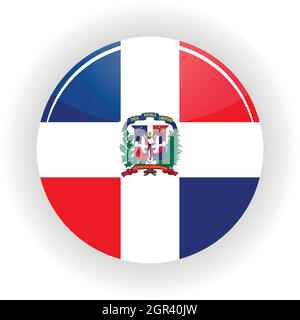 Dominican republic icon circle Stock Vector