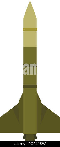 Nuclear bomb. Black Icon Flat on white background Stock Vector Image ...