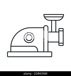 Meat grinder icon, outline style Stock Vector