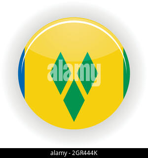 Saint Vincent and Grenadines icon circle Stock Vector