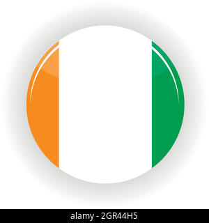 Ivory Coast icon circle Stock Vector