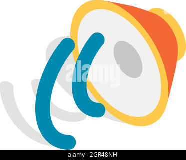 Speaker icon in isometric 3d style Stock Vector