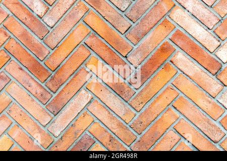Background, texture with brick wall arranged at an angle Stock Photo