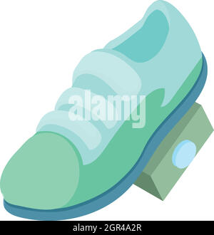 Bike sneaker icon, cartoon style Stock Vector