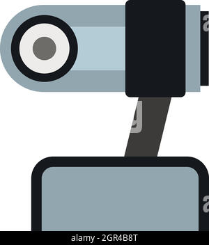 Webcam icon in flat style Stock Vector