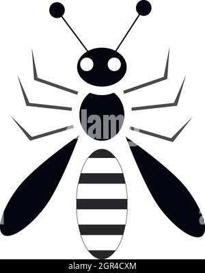Bee icon in simple style Stock Vector
