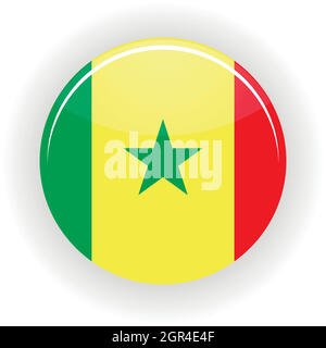 Senegal icon circle Stock Vector