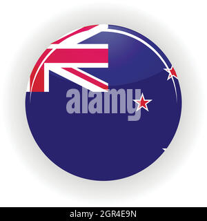 New Zealand icon circle Stock Vector