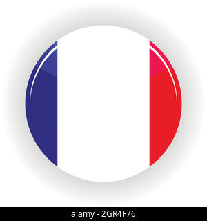 France icon circle Stock Vector