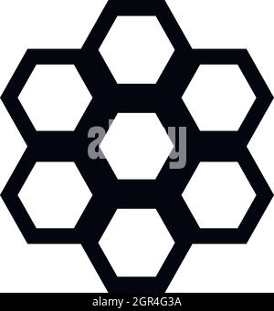 Honeycomb icon in simple style Stock Vector