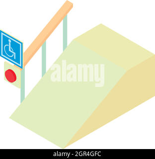 Disabled ramp access sign. Parking signs and symbols Stock Vector Image ...