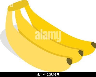 Banana icon, isometric 3d style Stock Vector