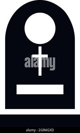 Tombstone icon in simple style Stock Vector