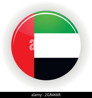 United Arab Emirates icon circle Stock Vector