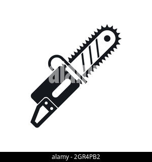 Chainsaw icon in simple style Stock Vector