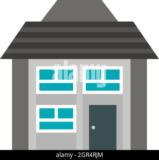 Two storey house icon, gray monochrome style Stock Vector Image & Art ...