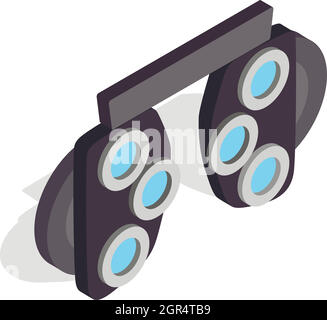 Glasses with different glass to test vision icon Stock Vector
