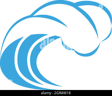 Wave with foam icon, simple style Stock Vector Image & Art - Alamy
