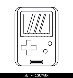 Pocket game icon, outline style Stock Vector