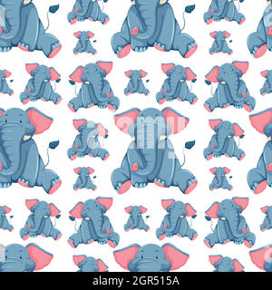 Seamless background with elephants Stock Vector Image & Art - Alamy