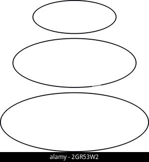 Spa stones for relax procedure icon, outline style Stock Vector