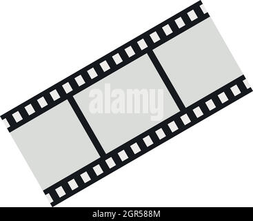 Film strip icon in flat style Stock Vector