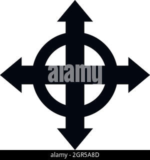 Arrows target icon, simple style Stock Vector Image & Art - Alamy