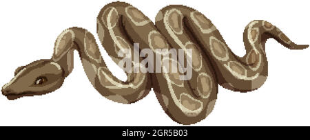 A snake in cartoon style isolated on white background Stock Vector