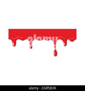 Dripping down blood icon Stock Vector