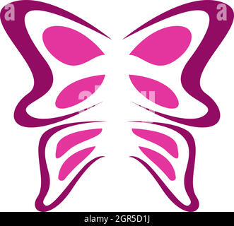 Butterfly icon logo design concept template illustration Stock Vector