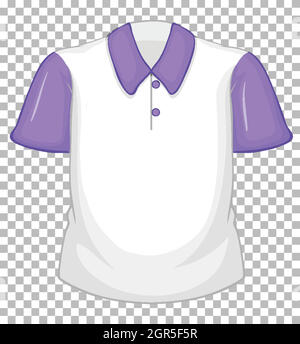 Simple polo shirt on transparent background Stock Vector