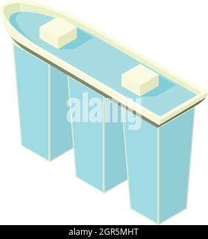 Marina Bay Sands hotel in Singapore icon Stock Vector