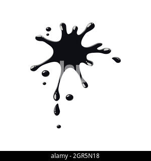Oil spot isolated on white background Stock Vector