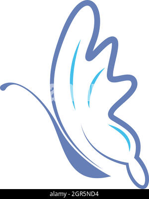 Butterfly icon logo design concept template illustration Stock Vector