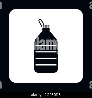 Large bottle of water icon, simple style Stock Vector