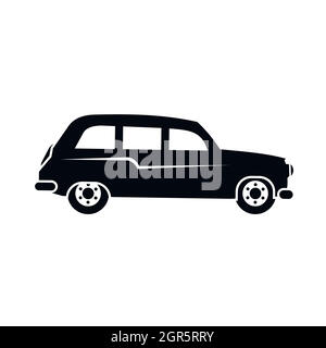 Vintage car drawing. Simple vector design, easy to edit. Automobile ...