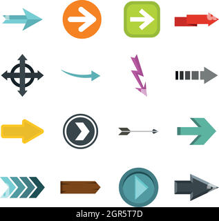 Set of icons for simple flat style ui design Stock Vector Image & Art ...